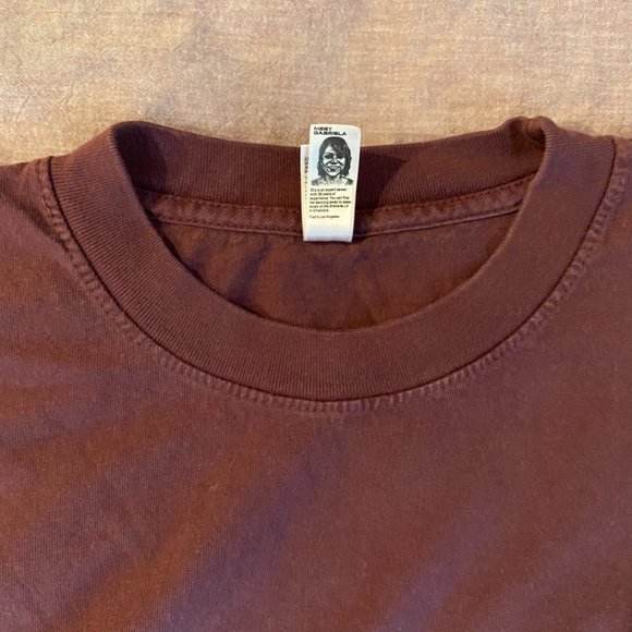 LA Apparel Wide Tee 1812GD in Port - Picture 5 of 7